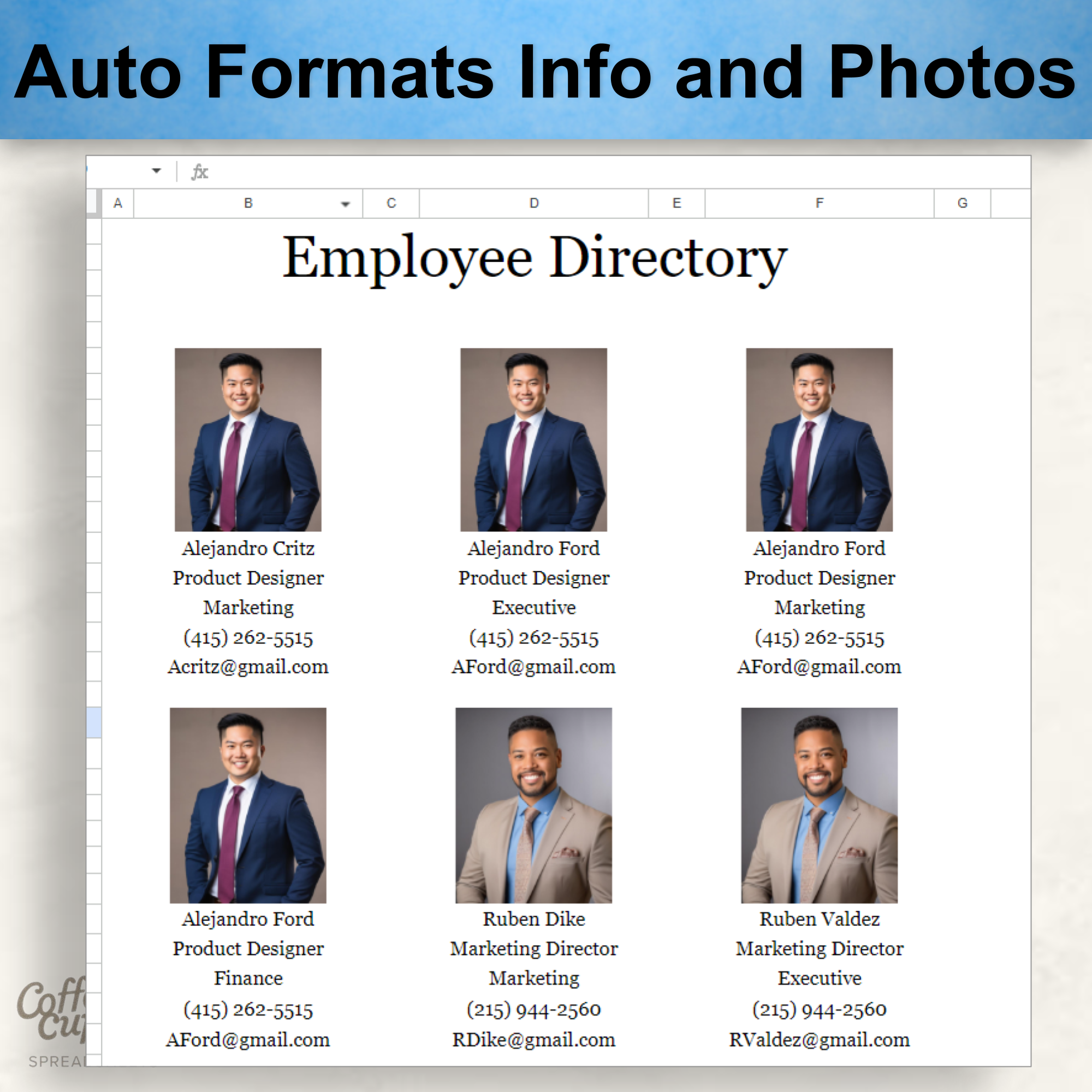 Directory Information Examples Employee Photo Directory – Custom Directory Templates
