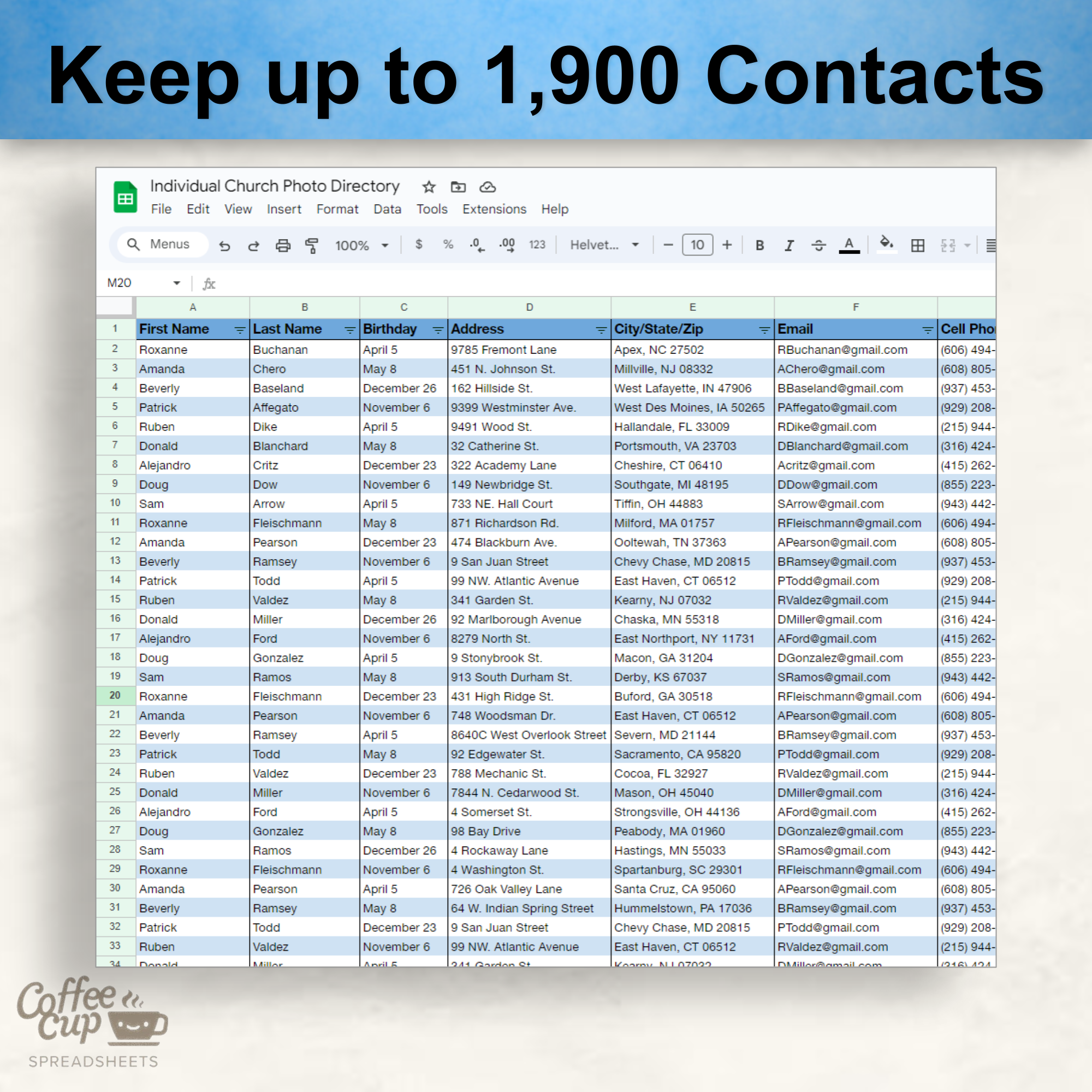 Individual Church Photo Directory