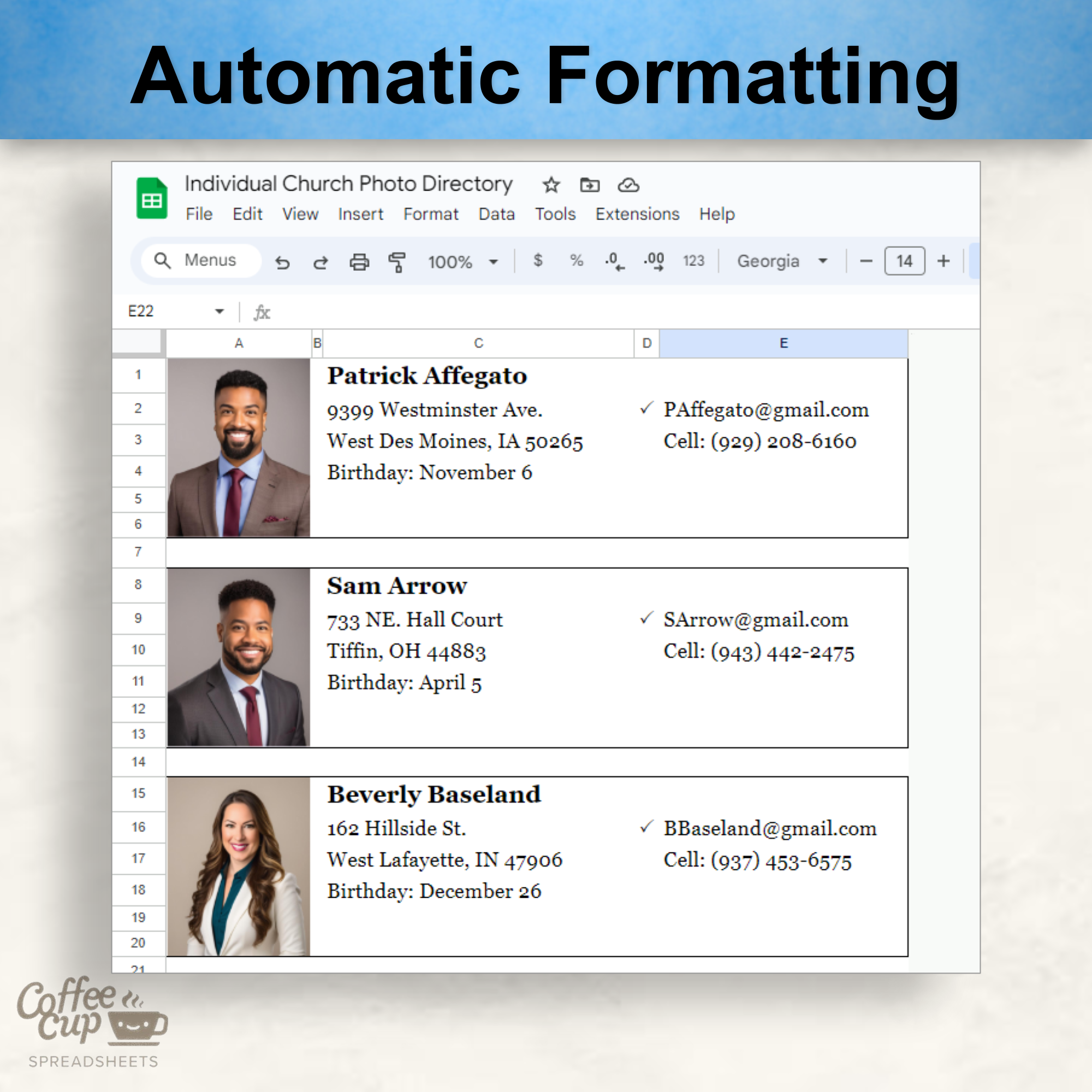 Individual Church Photo Directory