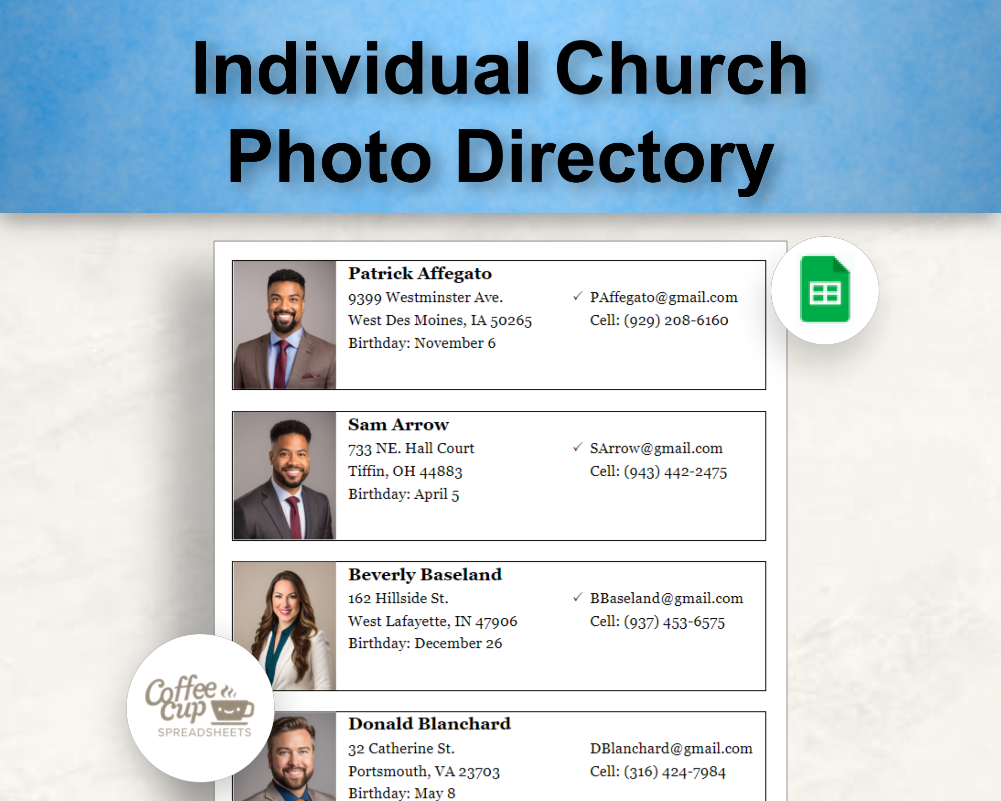 Individual Church Photo Directory