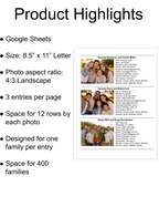 Family Photo Directory - Google Sheet Template