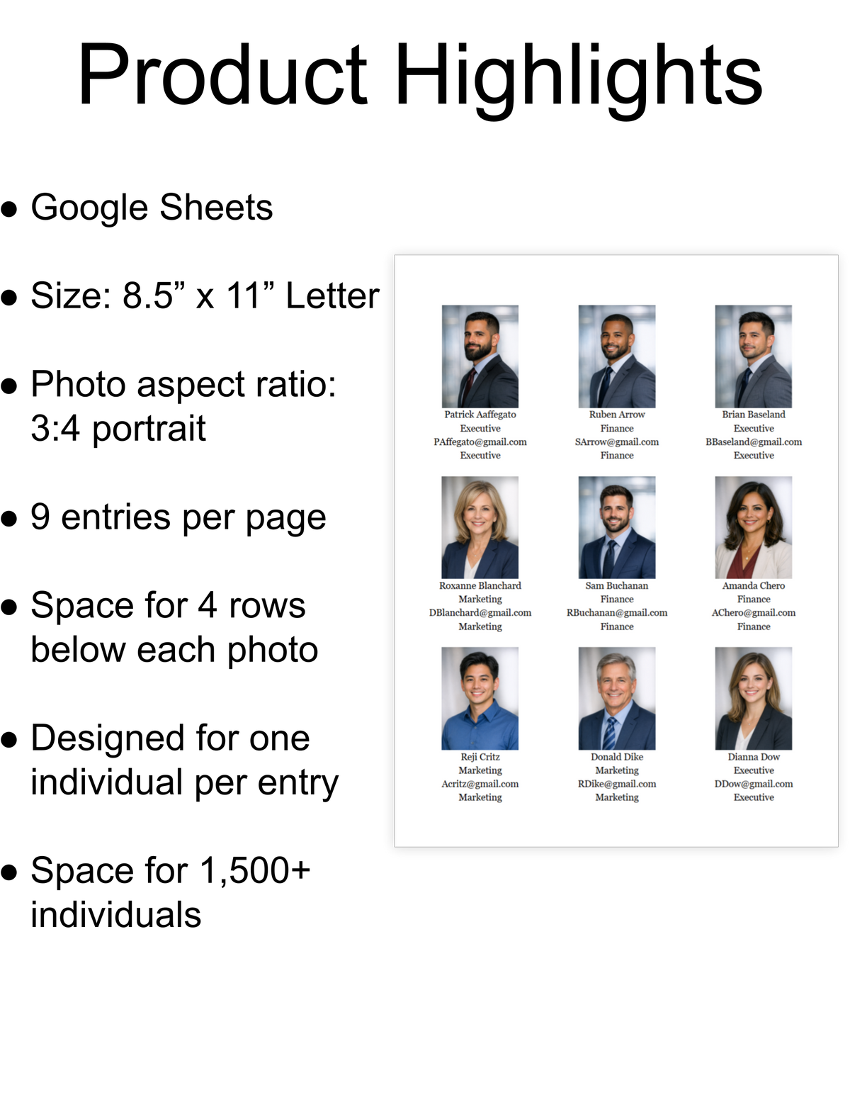 Employee Photo Directory – Custom Directory Templates