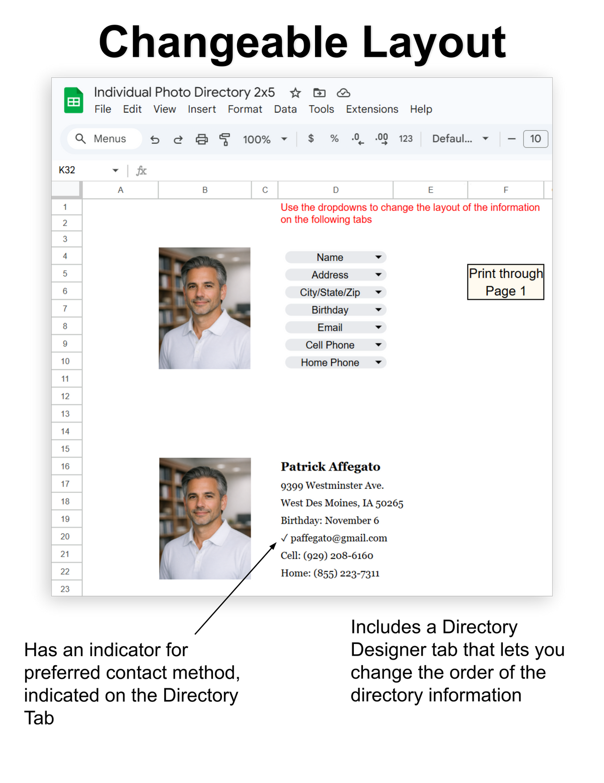 Individual Church Photo Directory – Custom Directory Templates
